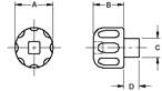 Fluted Knob Dimensions